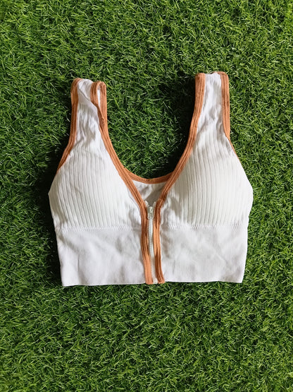 Half-cut with a front zip